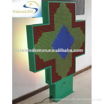IP65 Outdoor LED Display P20 Pharmacy Cross Sign with Full Color